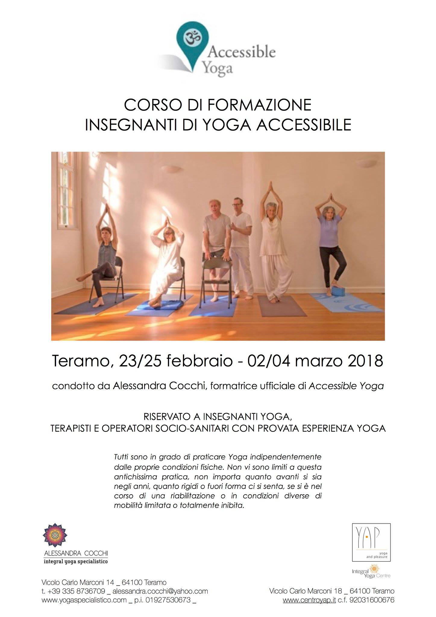 Corso di Formazione in Yoga Accessibile