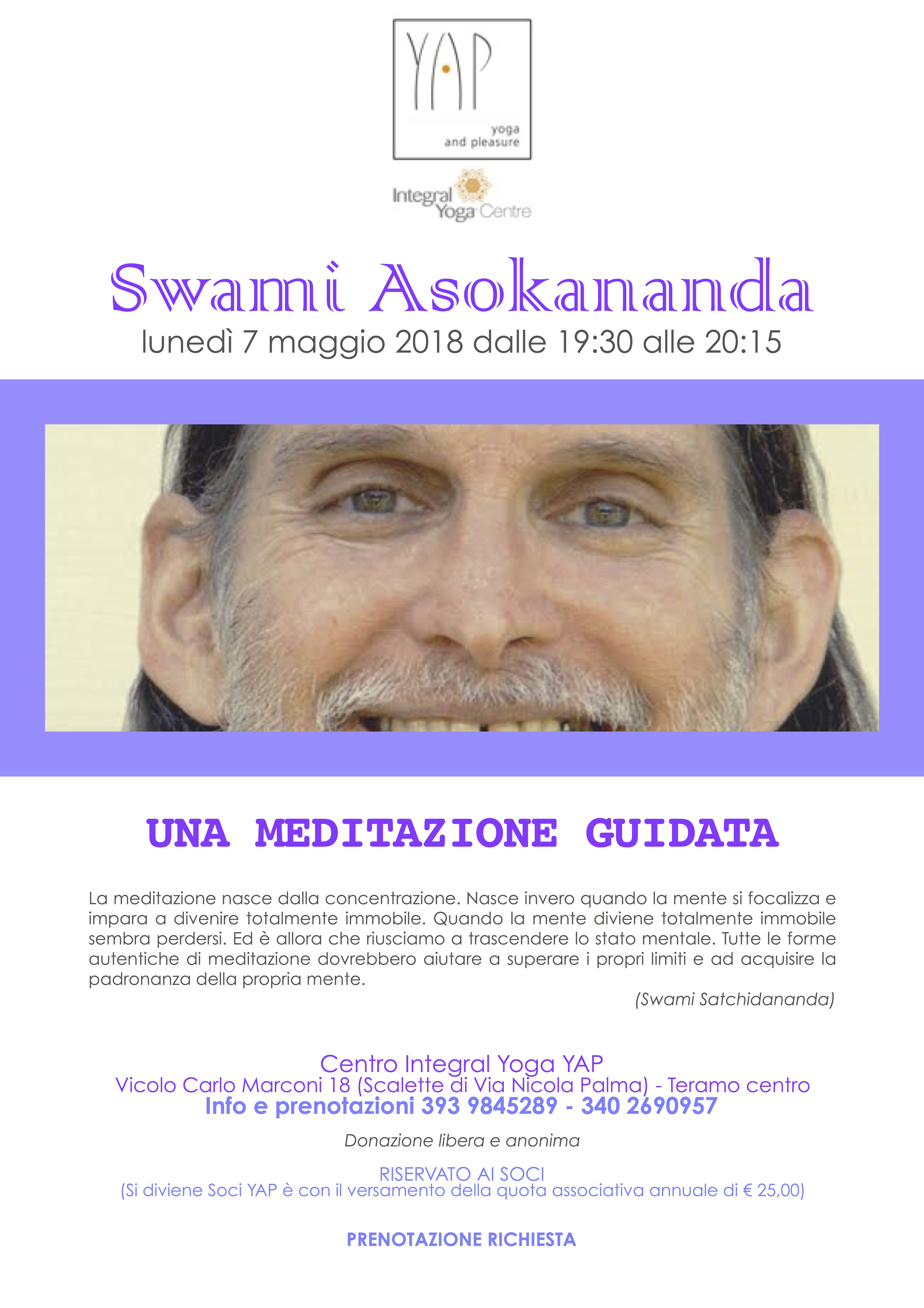 Meditazione guidata da Swami Asokananda