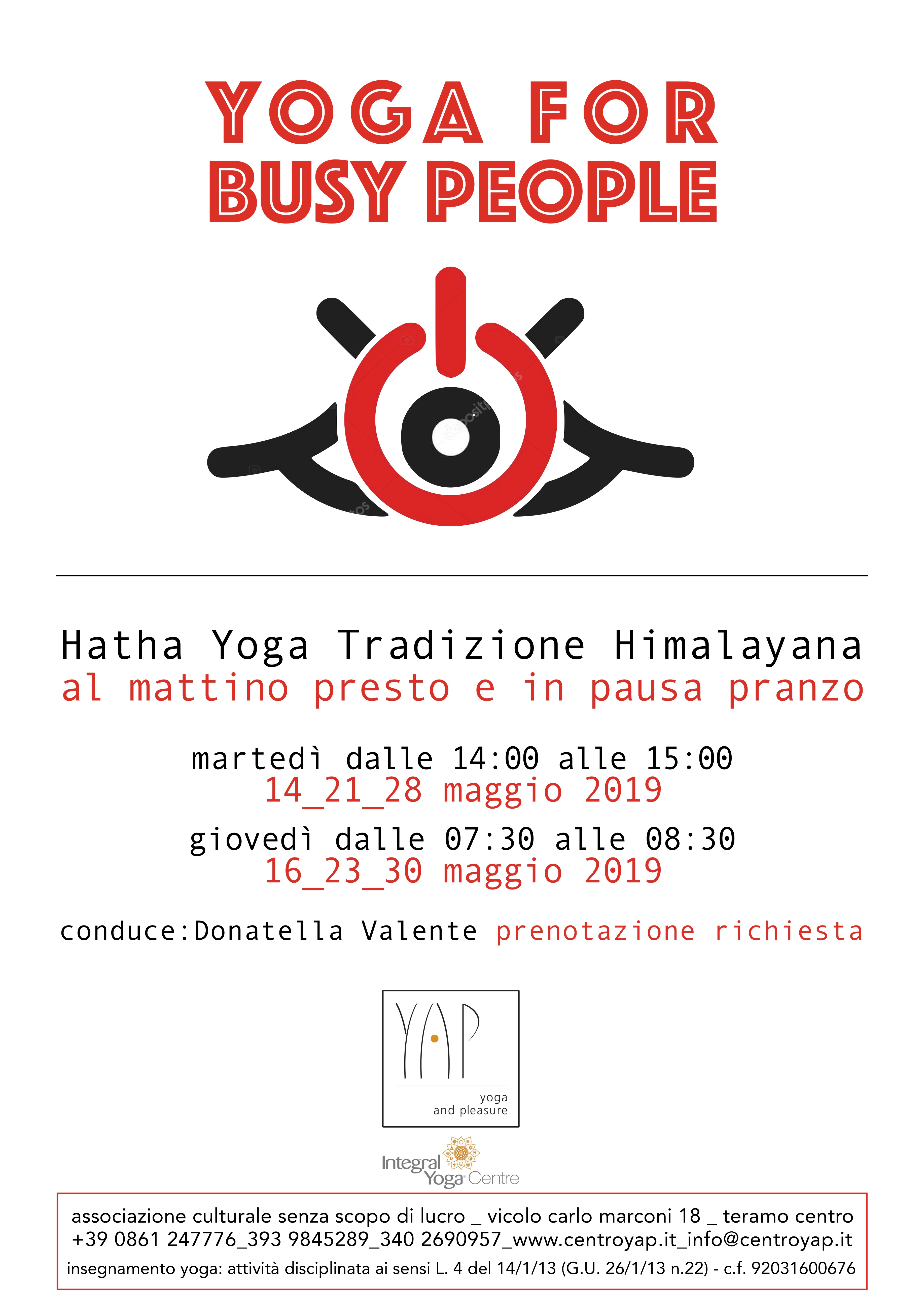Yoga for Busy People maggio 2019